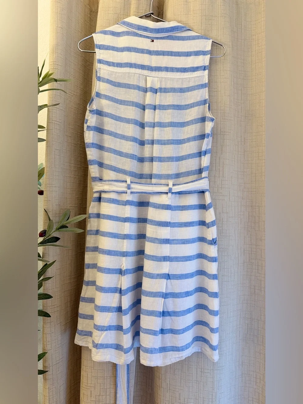 Tommy Hilfiger Women’s Sleeveless Blue & White Striped Summer Dress - Picture 5 of 15
